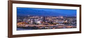 City Lit Up at Dusk, Tucson, Pima County, Arizona, USA 2010-null-Framed Photographic Print