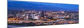 City Lit Up at Dusk, Tucson, Pima County, Arizona, USA 2010-null-Mounted Photographic Print