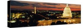 City Lit Up at Dusk, Washington D.C., USA-null-Stretched Canvas