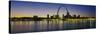 City Lit Up at Night, Gateway Arch, Mississippi River, St. Louis, Missouri, USA-null-Stretched Canvas