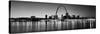 City Lit Up at Night, Gateway Arch, Mississippi River, St. Louis, Missouri, USA-null-Stretched Canvas