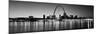 City Lit Up at Night, Gateway Arch, Mississippi River, St. Louis, Missouri, USA-null-Mounted Premium Photographic Print