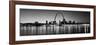 City Lit Up at Night, Gateway Arch, Mississippi River, St. Louis, Missouri, USA-null-Framed Premium Photographic Print