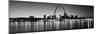 City Lit Up at Night, Gateway Arch, Mississippi River, St. Louis, Missouri, USA-null-Mounted Photographic Print