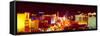 City Lit Up at Night, Las Vegas, Clark County, Nevada, USA-null-Framed Stretched Canvas