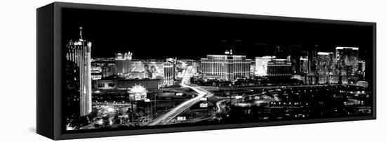 City Lit Up at Night, Las Vegas, Nevada, USA-null-Framed Stretched Canvas