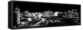 City Lit Up at Night, Las Vegas, Nevada, USA-null-Framed Stretched Canvas