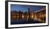 City lit up at night, Queensboro Bridge, Roosevelt Island, Manhattan, New York City, New York St...-null-Framed Photographic Print