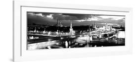 City Lit Up at Night, Red Square, Kremlin, Moscow, Russia-null-Framed Photographic Print