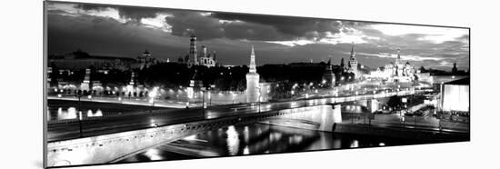 City Lit Up at Night, Red Square, Kremlin, Moscow, Russia-null-Mounted Photographic Print