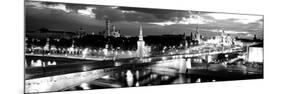 City Lit Up at Night, Red Square, Kremlin, Moscow, Russia-null-Mounted Photographic Print