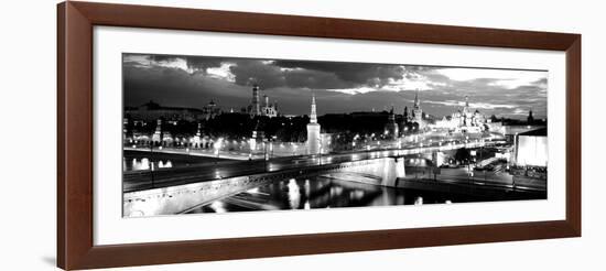 City Lit Up at Night, Red Square, Kremlin, Moscow, Russia-null-Framed Photographic Print