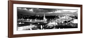 City Lit Up at Night, Red Square, Kremlin, Moscow, Russia-null-Framed Photographic Print