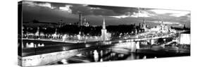 City Lit Up at Night, Red Square, Kremlin, Moscow, Russia-null-Stretched Canvas