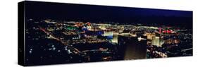 City Lit Up at Night, the Strip, Las Vegas, Nevada, USA-null-Stretched Canvas