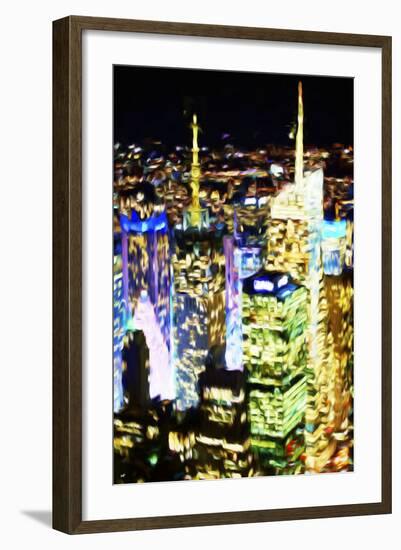 City Lit Up - In the Style of Oil Painting-Philippe Hugonnard-Framed Giclee Print