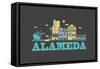 City Living Alameda Asphalt-null-Framed Stretched Canvas