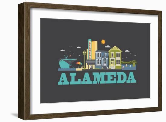 City Living Alameda Asphalt-null-Framed Art Print