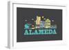 City Living Alameda Asphalt-null-Framed Art Print