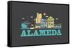 City Living Alameda Asphalt-null-Framed Stretched Canvas