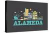 City Living Alameda Asphalt-null-Stretched Canvas