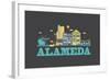 City Living Alameda Asphalt-null-Framed Art Print