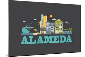 City Living Alameda Asphalt-null-Mounted Art Print