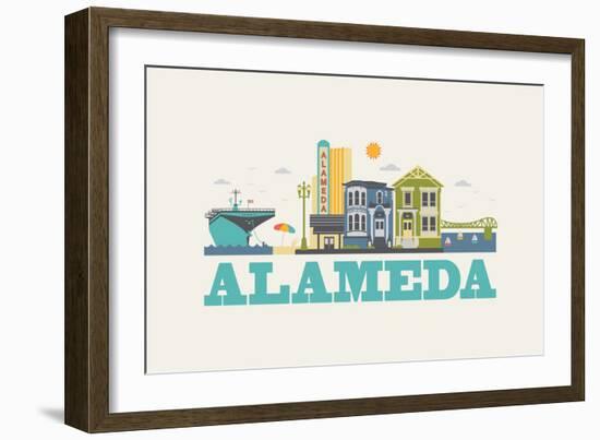 City Living Alameda Natural-null-Framed Art Print