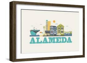 City Living Alameda Natural-null-Framed Art Print