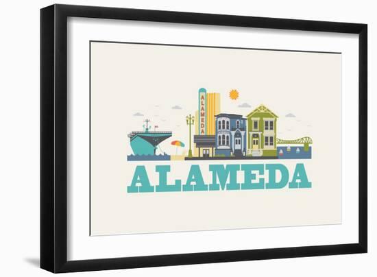 City Living Alameda Natural-null-Framed Art Print