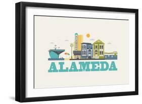 City Living Alameda Natural-null-Framed Art Print