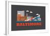 City Living Baltimore Asphalt-null-Framed Art Print