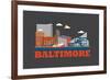 City Living Baltimore Asphalt-null-Framed Premium Giclee Print