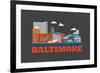 City Living Baltimore Asphalt-null-Framed Premium Giclee Print