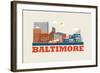 City Living Baltimore Natural-null-Framed Art Print