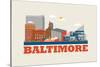 City Living Baltimore Natural-null-Stretched Canvas