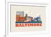 City Living Baltimore Natural-null-Framed Art Print