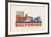 City Living Baltimore Natural-null-Framed Art Print