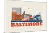 City Living Baltimore Natural-null-Mounted Art Print