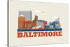 City Living Baltimore Natural-null-Stretched Canvas