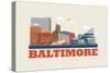 City Living Baltimore Natural-null-Stretched Canvas