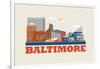 City Living Baltimore Natural-null-Framed Art Print