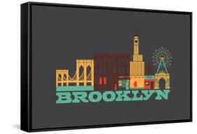 City Living Brooklyn Asphalt-null-Framed Stretched Canvas