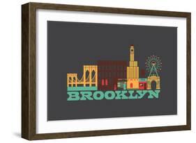 City Living Brooklyn Asphalt-null-Framed Art Print