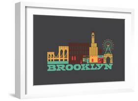 City Living Brooklyn Asphalt-null-Framed Art Print