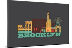 City Living Brooklyn Asphalt-null-Mounted Art Print