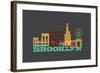 City Living Brooklyn Asphalt-null-Framed Art Print