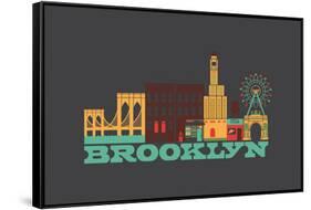 City Living Brooklyn Asphalt-null-Framed Stretched Canvas
