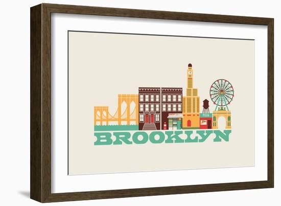 City Living Brooklyn Natural-null-Framed Art Print