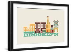 City Living Brooklyn Natural-null-Framed Art Print